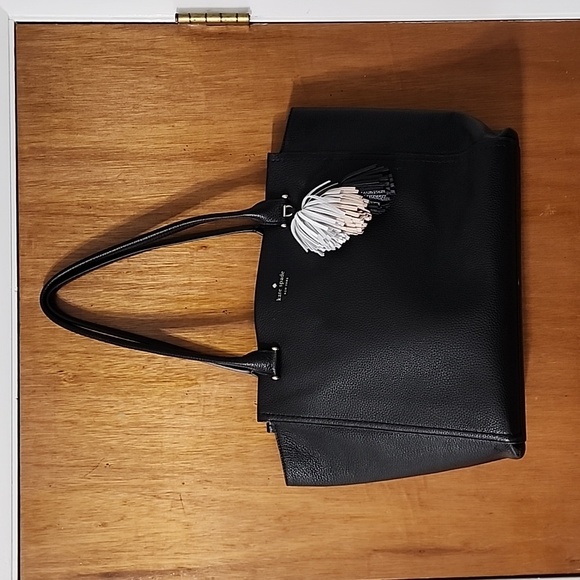 Kate Spade Designer Tote - Black w/ Tassels - Picture 3 of 10